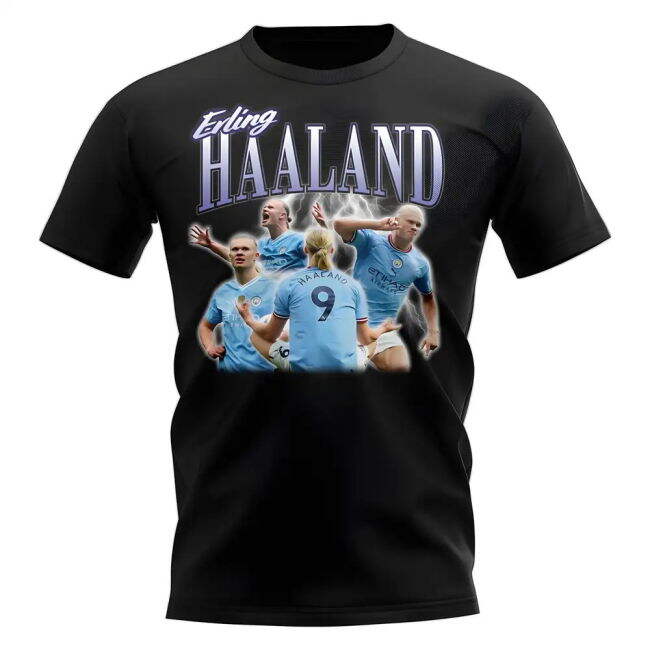 Erling Haaland Manchester City Bootleg T-shirt (Black)