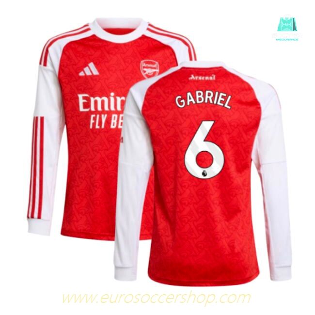 2025-2026 Arsenal Long Sleeve Home Shirt (Kids) (Gabriel 6)