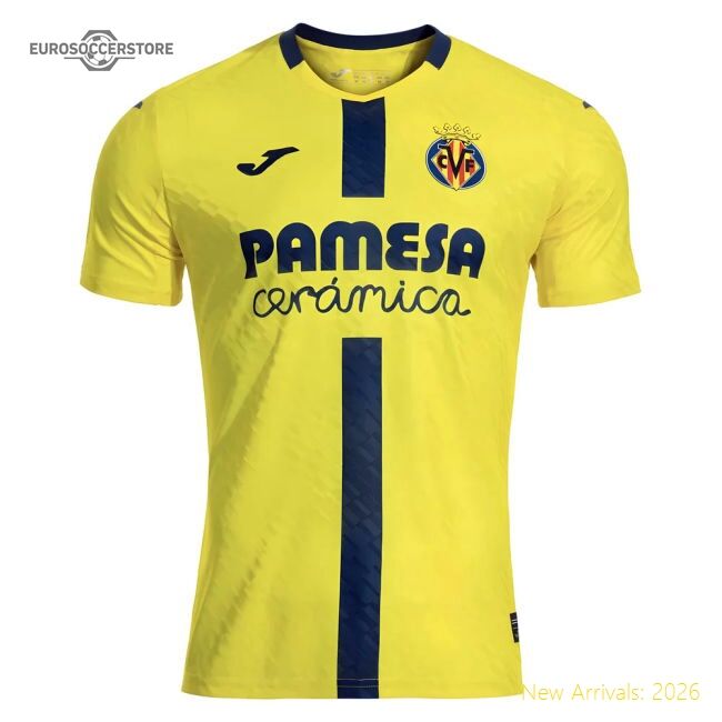 Pro-level Villarreal Home Jersey 2025-2026 Moisture-wicking