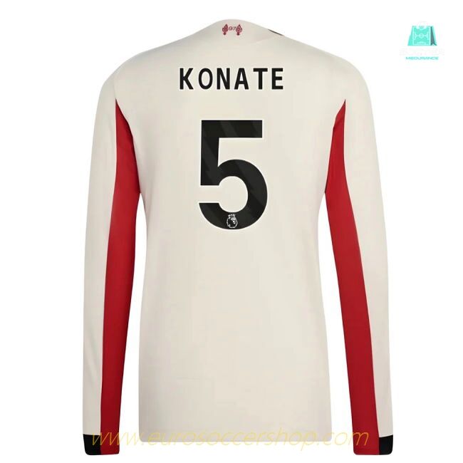 2025-2026 Liverpool Authentic Long Sleeve Away Shirt (Konate 5)