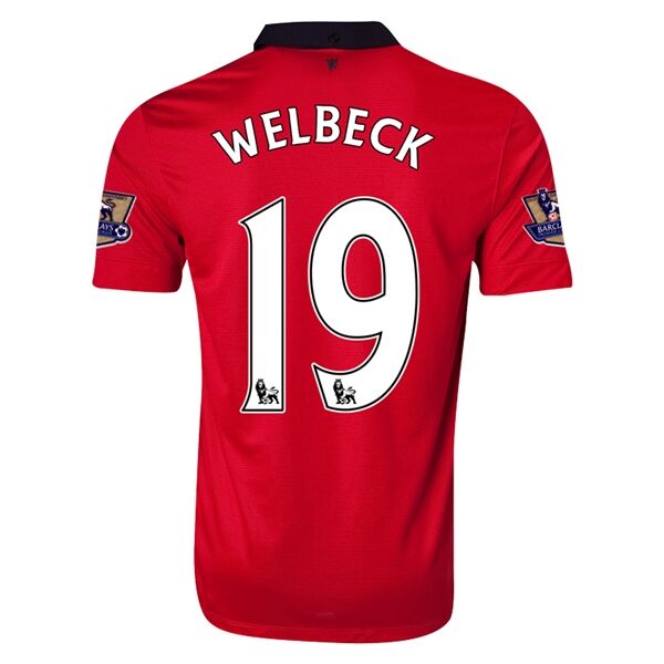 13-14 Manchester United 19 WELBECK Home Jersey Shirt - Official