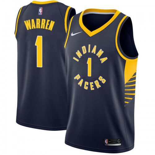 Nike Indiana Pacers #1 TJ Warren Navy Blue NBA Swingman Icon Edition Jersey Mens