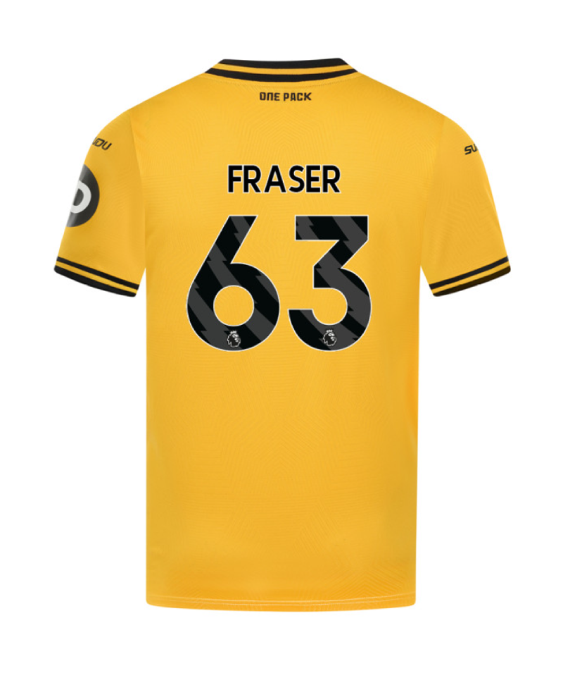 Wolverhampton Wanderers 24-25 Season Home FRASER 63 Football Jersey