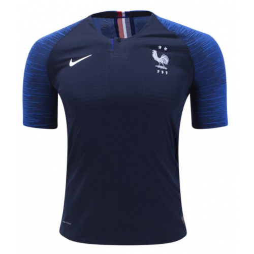 France Home 2018 World Cup 2 Stars Soccer Jersey Shirt - World Cup