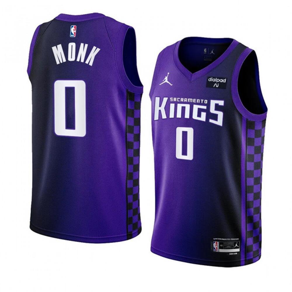 Performance Contemporary Men's Kings #0 Malik Purple Basketball Jersey