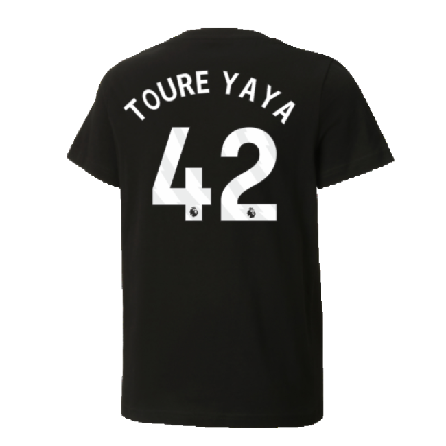 Best Value Man City Yaya 42 2024-2025 Man City ftblCulture Tee (Bla...