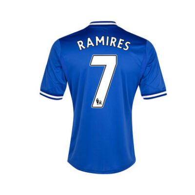 13-14 Chelsea 7 Ramires Blue Home Soccer Jersey Shirt - Official