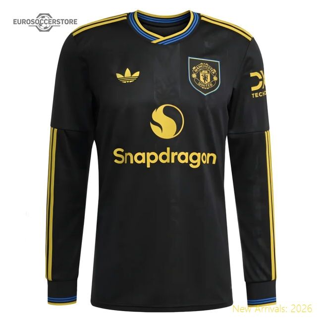 Authentic 2025-2026 Man Utd Long Sleeve Third Shirt - Premium Quality