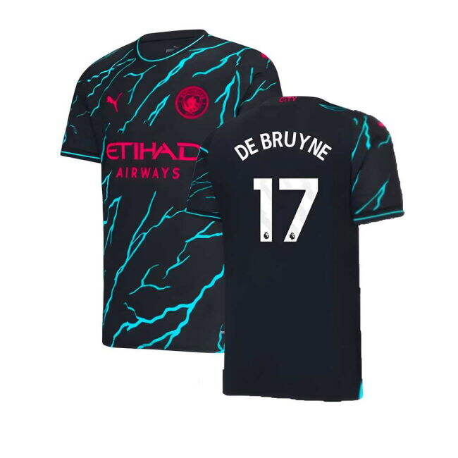 2023-20 Man City Third Football Jersey DE BRUYNE Printing M S