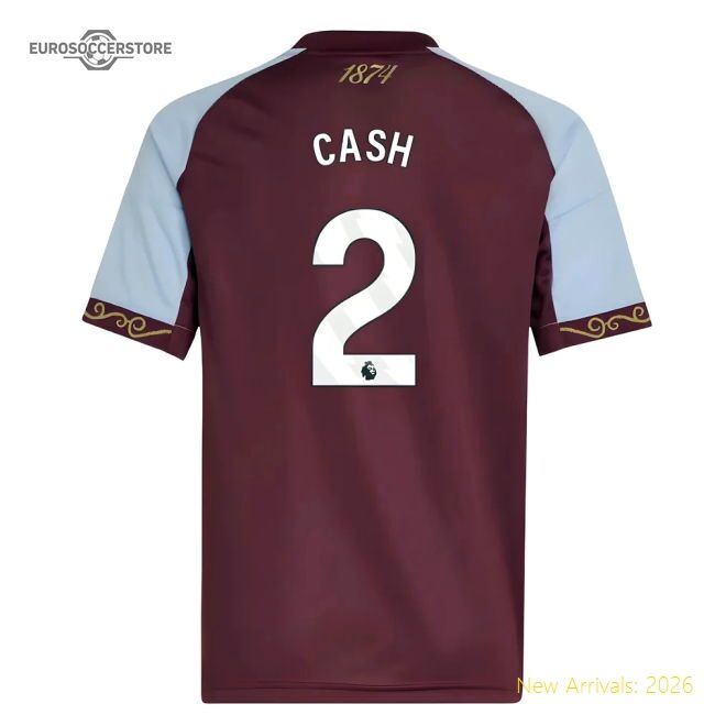 Official 2025-2026 Aston Villa Home Shirt (kids) (cash 2) - Premium