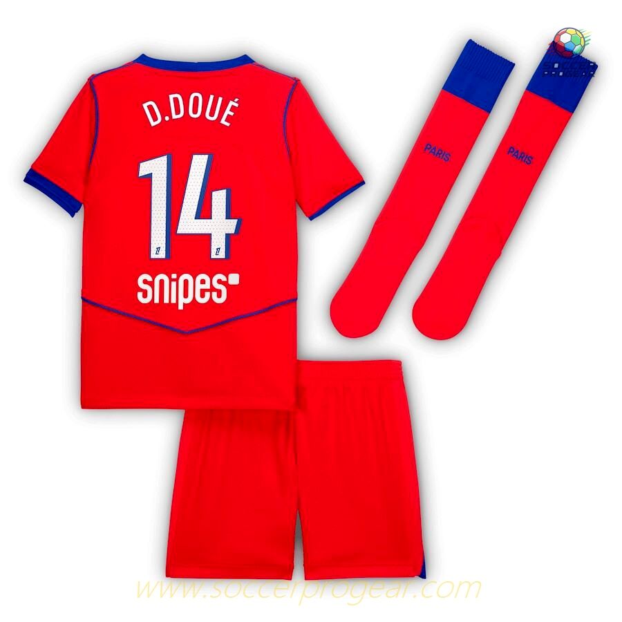PSG Fan Edition Third Youth Soccer Uniform Soccer Team Shirt 2025-26 Edition Désiré Doué