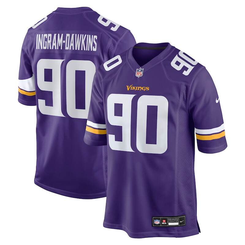 None Tyrion Ingram-Dawkins MIN Vikings Premium-Quality Replica Jersey