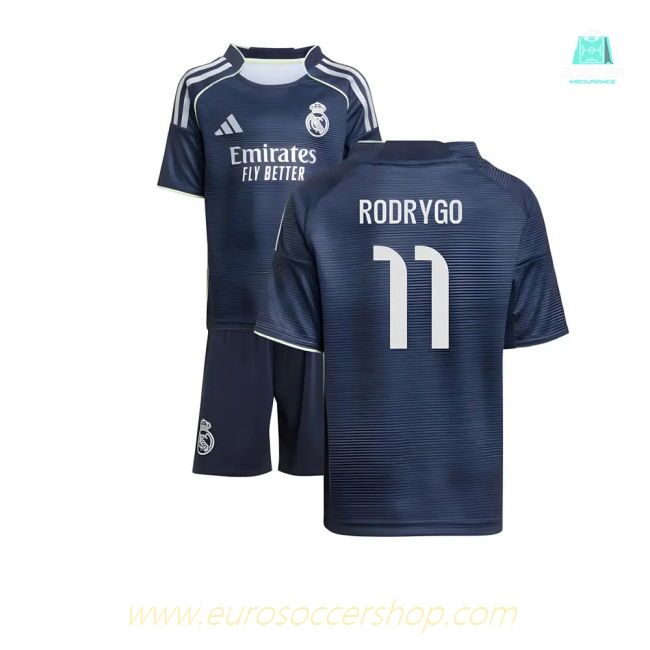2025-2026 Real Madrid Away Mini Kit (Rodrygo 11)