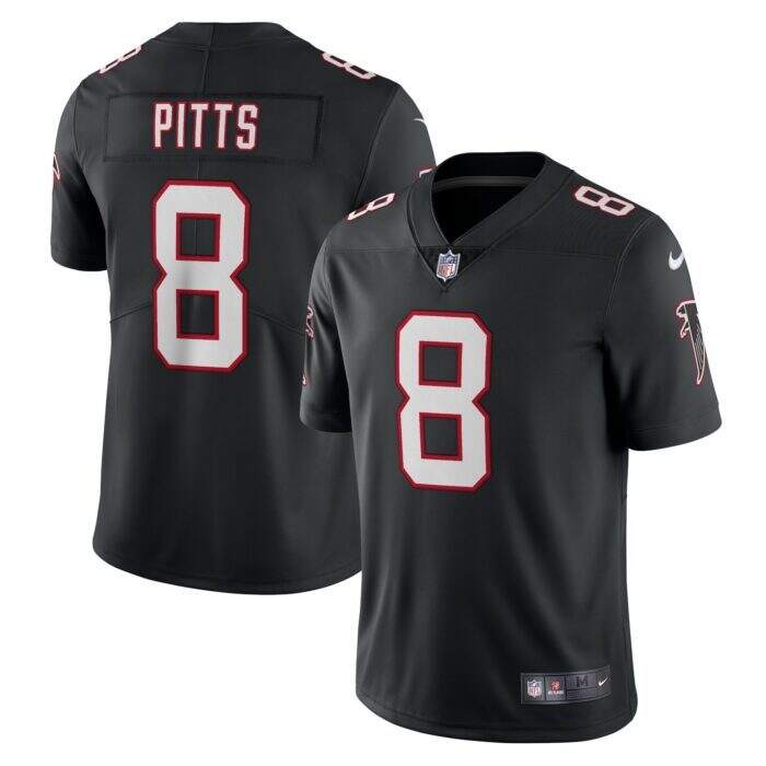 Men's Atlanta Falcons Kyle Pitts Nike Black Alternate Vapo...