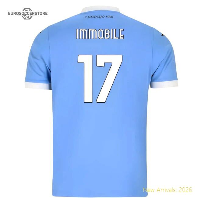 Authentic Best-Selling 2025-2026 Lazio Home Shirt (Immobile 17)