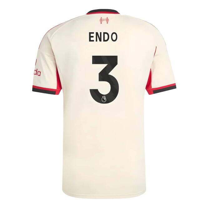 2025-20 Liverpool Official Away Football Kit Endo #3 L S Kids
