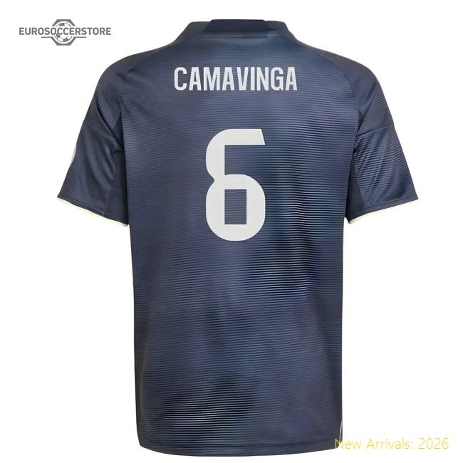 2025-2026 Real Madrid Away Jersey (kids) (camavinga 6) - Concept Creation