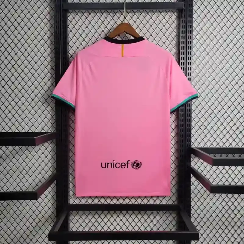 2020-2021 Barcelona Pink Soccer retro kit