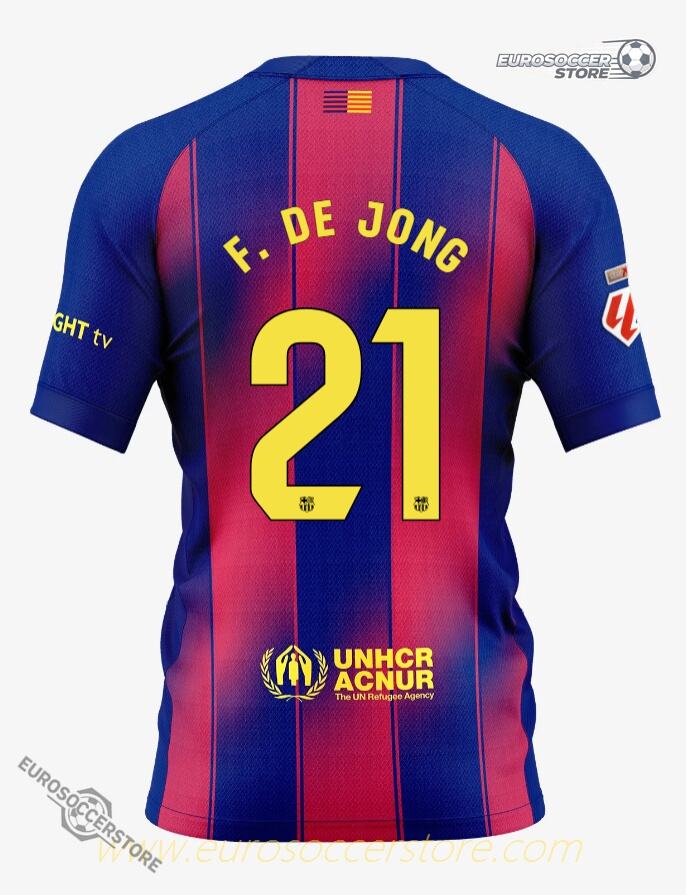 Barcelona x Ed Sheeran El Clásico F. DE JONG 21 Football Jersey 25-26 Season