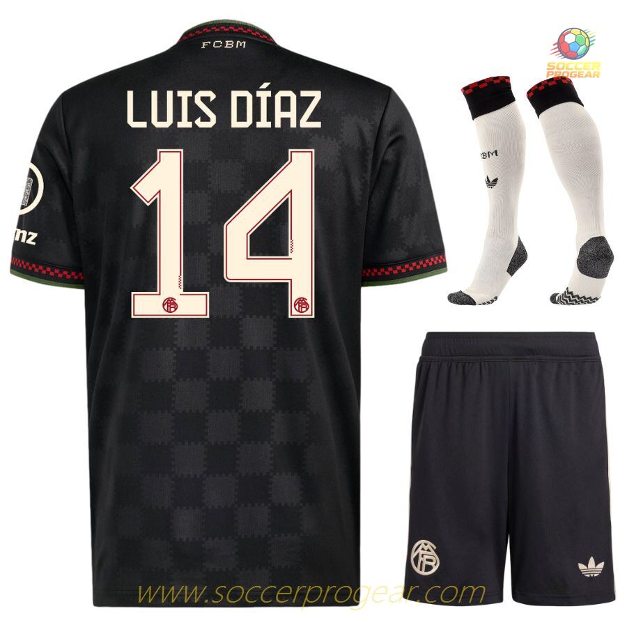 Soccer Football Shirt Soccer Football Shirt Set Children Bayern Munich Third 2025/26 Collection Luis Diaz