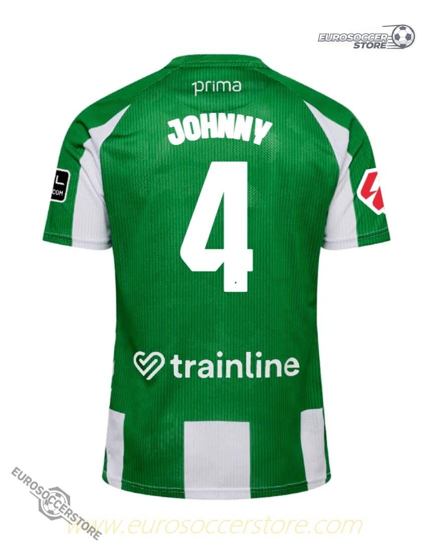 JOHNNY's Real Betis 25-26 Season Home Jersey with Number 4
