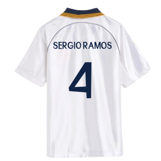 First-class 1998-2000 Real Madrid Reissue Home Jersey (sergio Ramos 4)