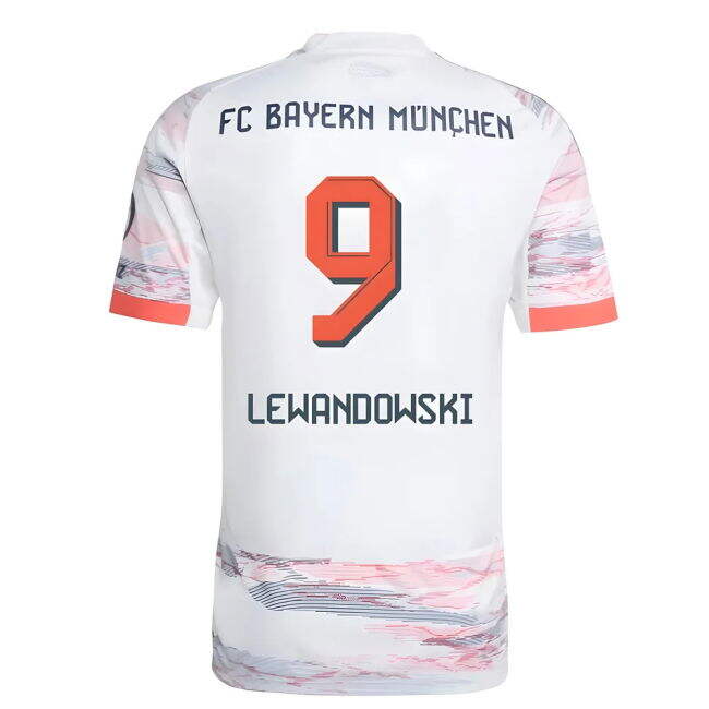 Lewandowski 9 2025-2026 Bayern Munich Club Away Shirt (2)