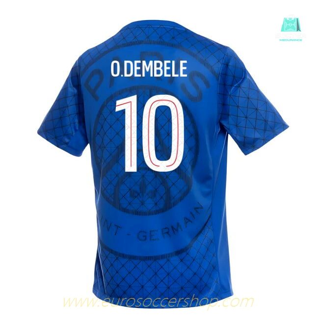 2025-2026 PSG Academy Pro Home Pre Match Shirt (Royal) (O.Dembele 10)