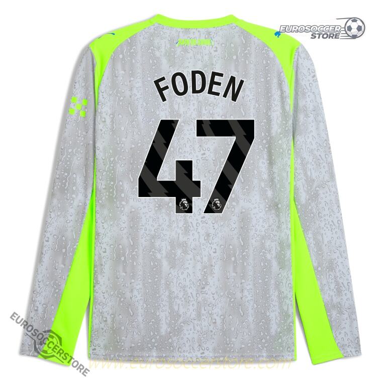 25-26 Season Manchester City Third Long Sleeve FODEN 47 Football Jersey