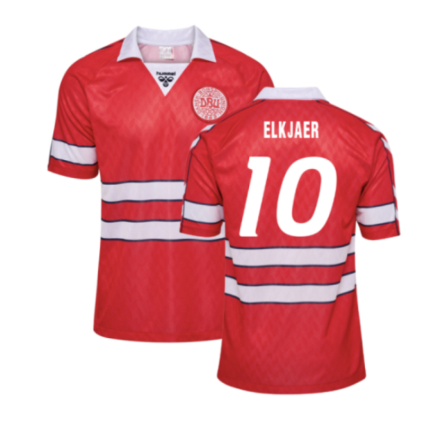 Elkjaer 10 Denmark Soccer Team Fashionable Home Team Kit