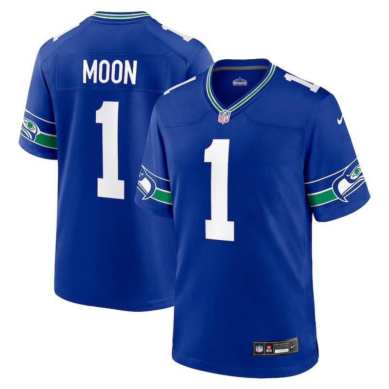 None Warren Moon SEA Seahawks Pro-Level Replica Jersey Game Day Wear