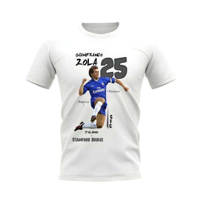 Gianfranco Zola Chelsea Graphic T-Shirt (White)