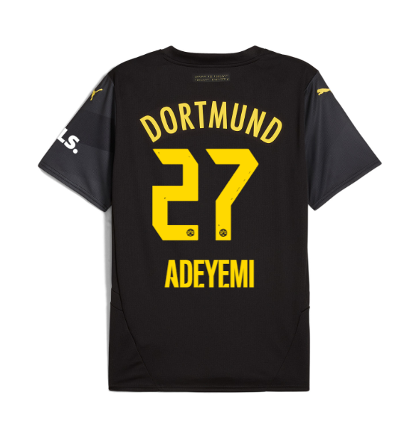 Borussia Dortmund 24-25 Season Away Jersey Featuring Adeyemi, Player Number 27