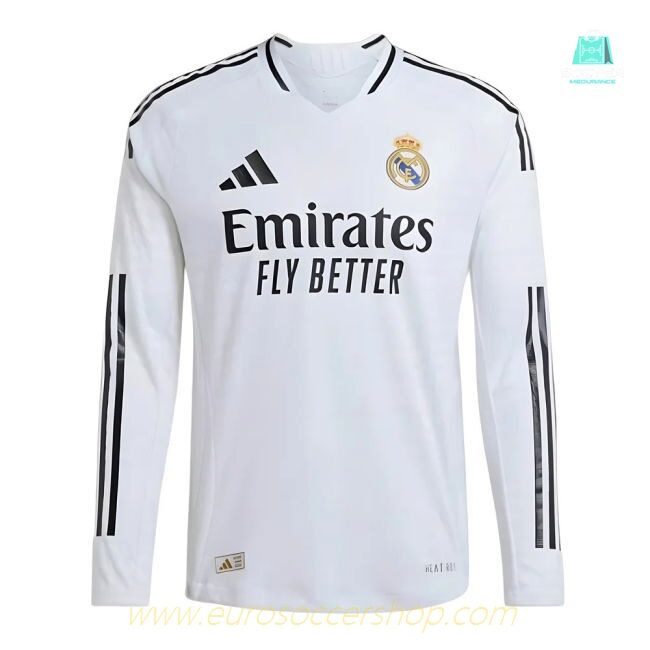 2024-2025 Real Madrid Authentic Long Sleeve Home Shirt
