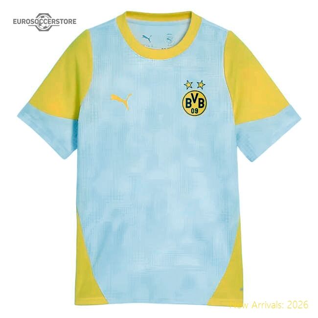 High-Quality 2025-2026 Borussia Dortmund Training Jersey (Silver Mist) - Kids (Your