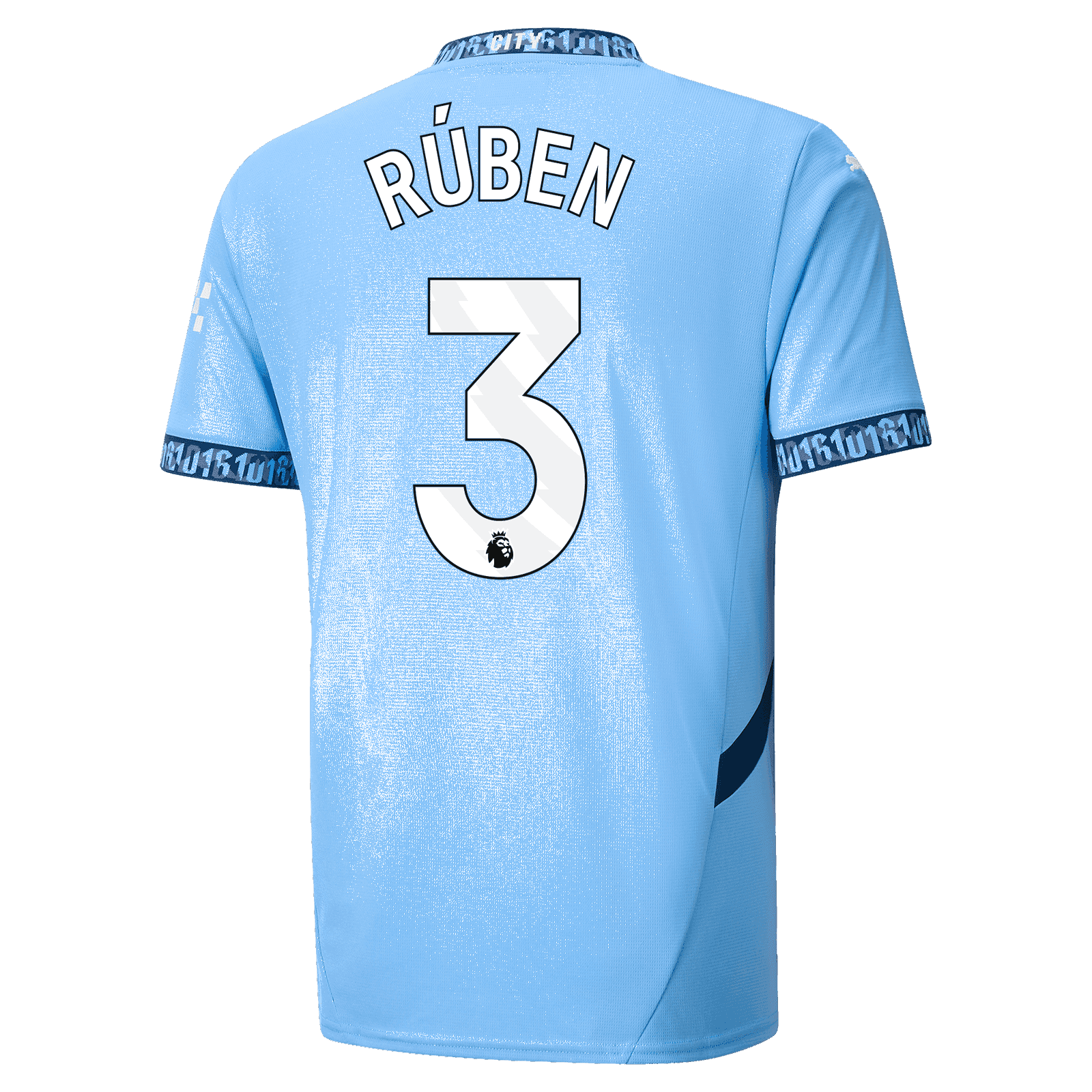 Ruben Dias' 2024-25 Home Jersey for Manchester City, Version 3