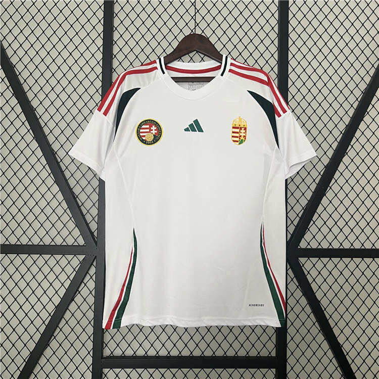 UEFA Euro 2024 Hungary Away White Soccer Jersey Football Shirt -