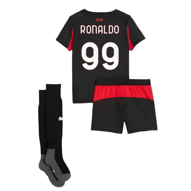 2025-2026 AC Milan Mini Home Breathable Kit (Ronaldo 99)