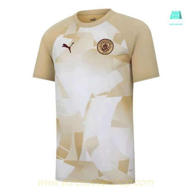 2023-2024 Man City Prematch SS Jersey (Granola)