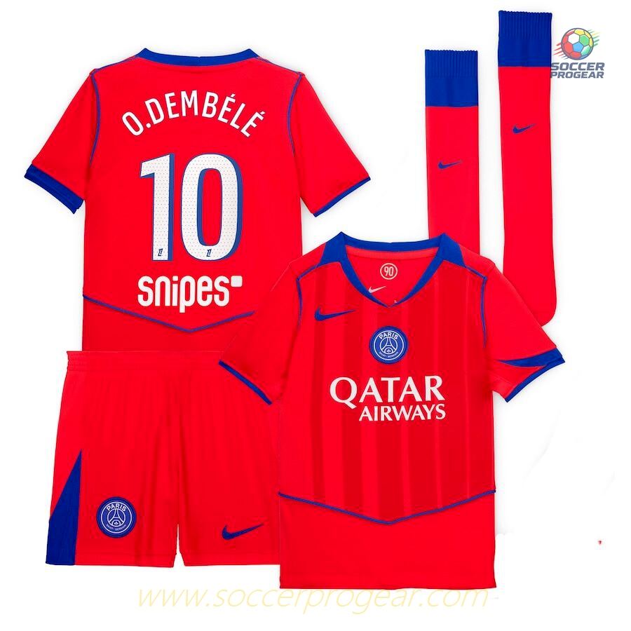 PSG Third 2025/26 Collection Dembélé Youth Football Kit Soccer Football Shirt