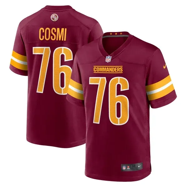 None Sam Cosmi Game Jersey - Burgundy | NFL Player Jersey | NFL Footba