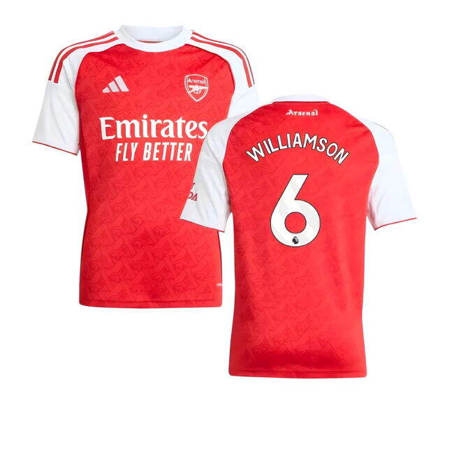 2025-20 Arsenal Home Soccer Jersey Williamson (6) L M S Kids