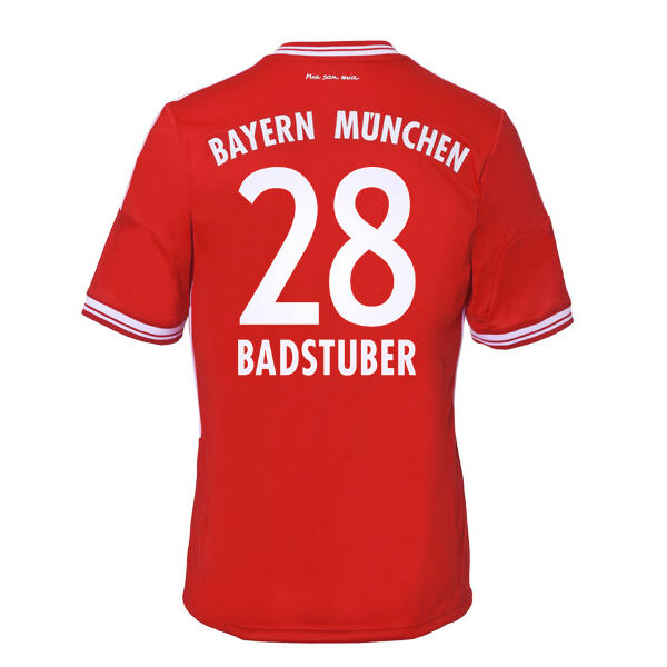 13-14 Bayern Munich 28 Badstuber Home Shirt - Official Replica 869