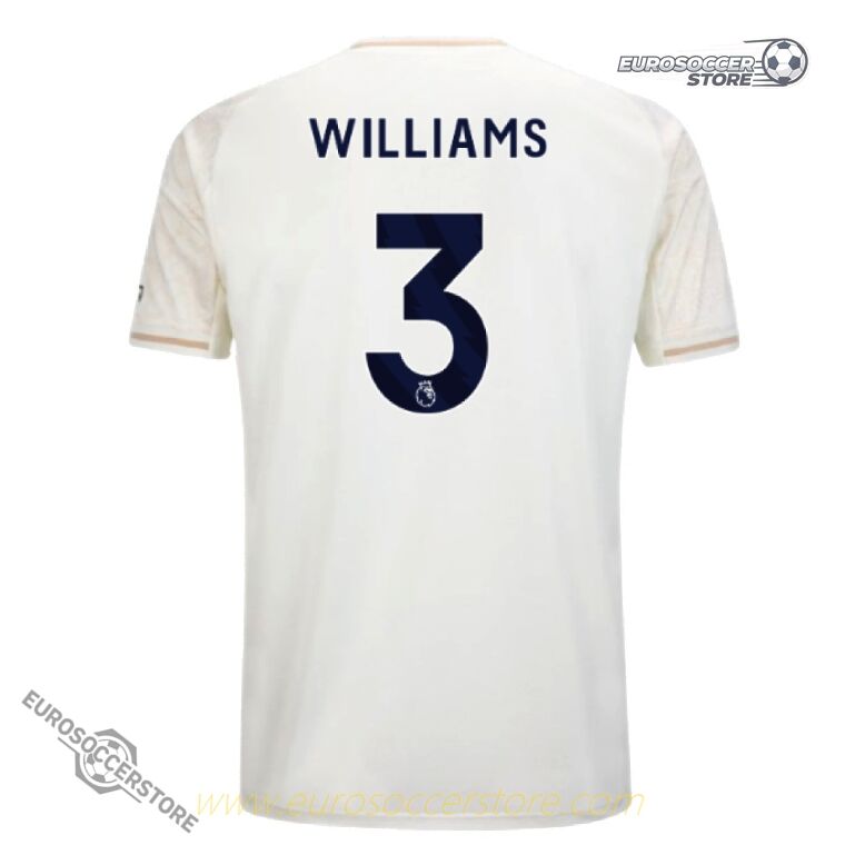 Away Jersey of Nottingham Forest, WILLIAMS 3 Version for 25-26 Season