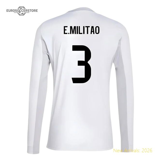 Real Madrid Spanish Football E.militao Home Jersey Adidas Climacool