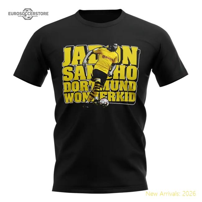 Jadon Sancho Football Player Casual Tee (black) - Official Design
