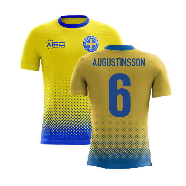Augustinsson 6 2025-2026 Sweden Football Team Home Jersey