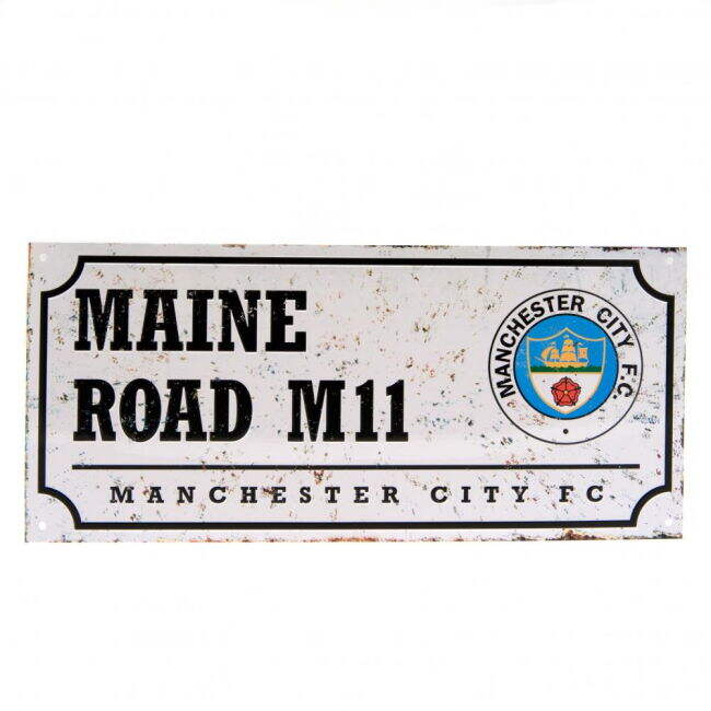 Men's Manchester City FC Retro Street Sign