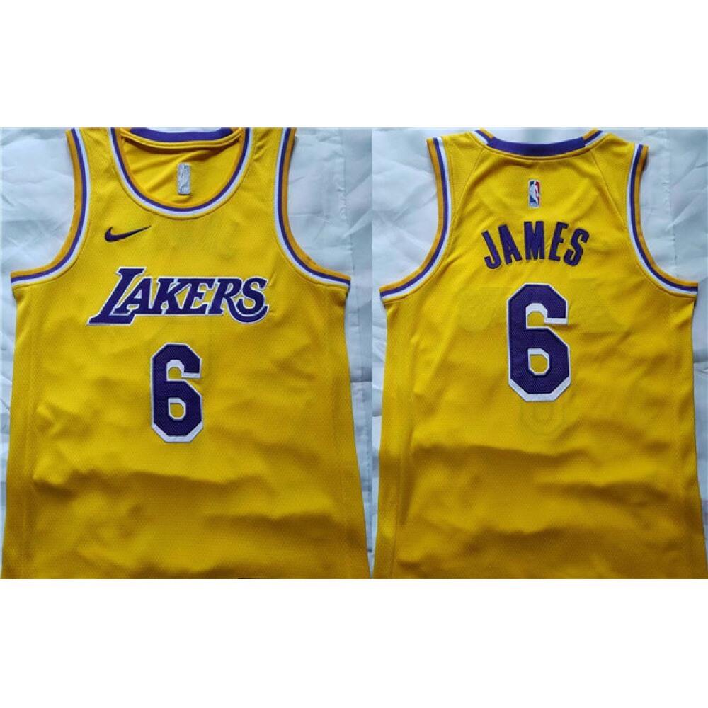 Performance Jersey Los Angeles Lakers LeBron James6 - Yellow