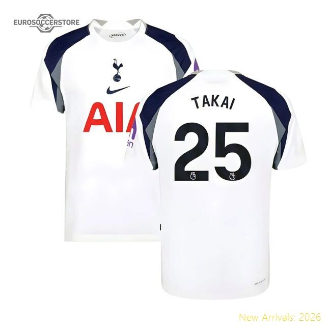 2025-2026 Tottenham Hotspur Hotspur Authentic Home Shirt (takai 25)